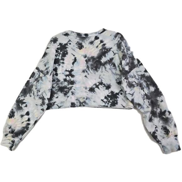 Hollister ~Woman Size S~"Alaska U.S." Blue Tie-Dye Cropped Crew Neck Sweatshirt - Picture 8 of 14